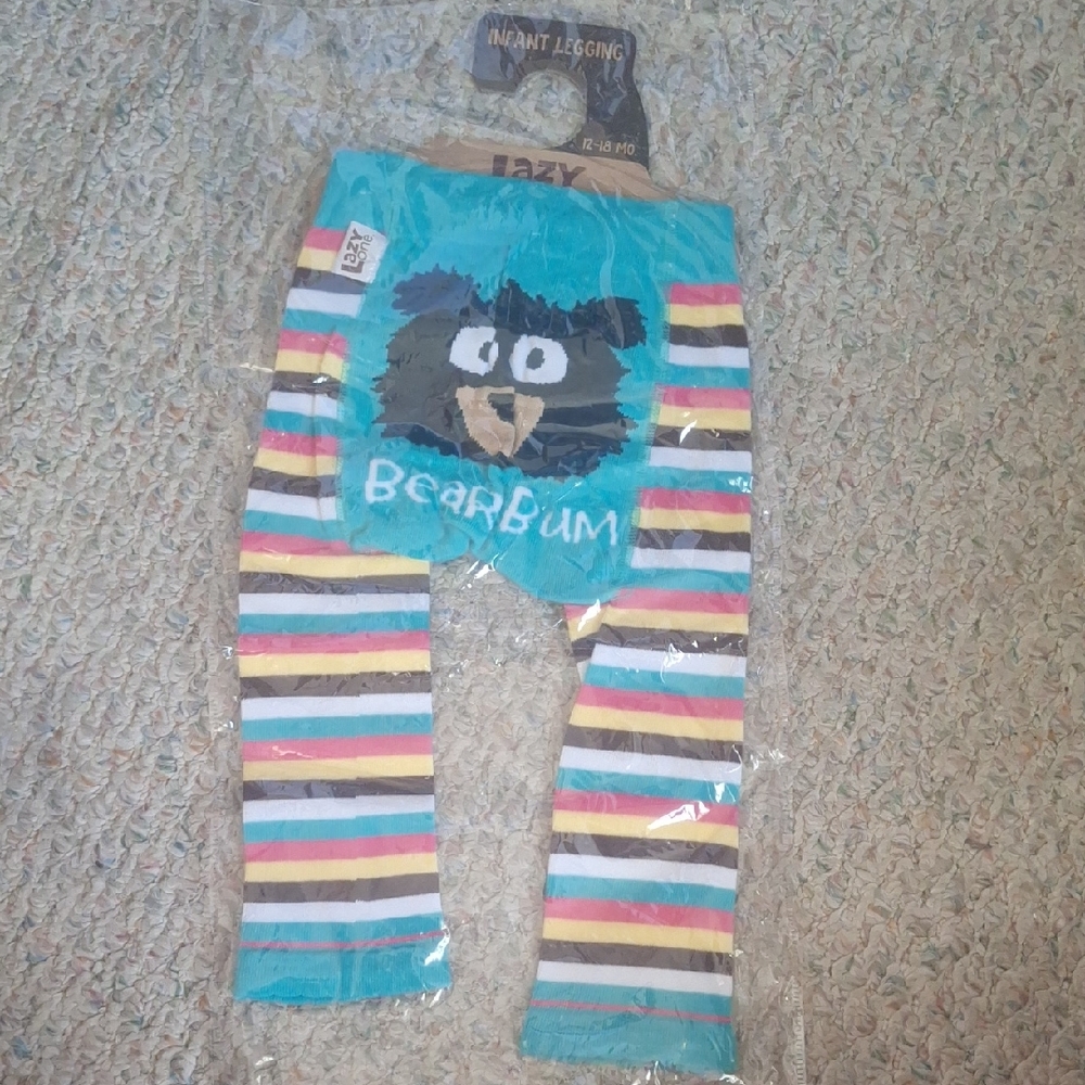 Lazy One Bear Bum Striped Leggings - Multicolor